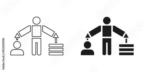 Comparison of height and reach between two different human figures