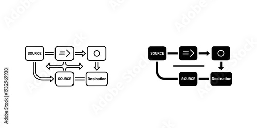 Diagrams illustrating basic and advanced state machine workflows with conditional branches