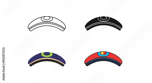 Eyeball Icon Set Graphic Design Elements