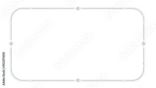 Close-up view of a white PVC pipe system with rounded corners and colorful connectors on a plain white background.