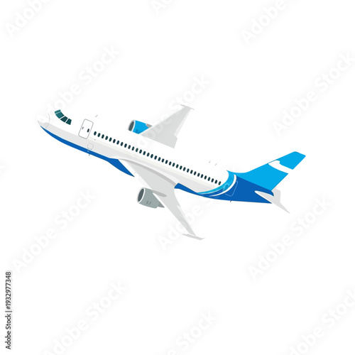 Wallpaper Mural Blue and White Commercial Airplane Torontodigital.ca