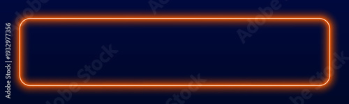 Smooth luminous rectangular frame with bright gradient edges and subtle halo, suitable for modern digital artwork and futuristic UI layouts. vector