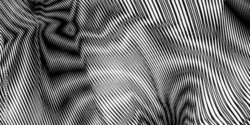 Geometric abstract background with lines of variable thickness. Halftone effect line pattern.  Grunge modern pop art texture for poster, banner, sites, business cards, cover, postcard, design.