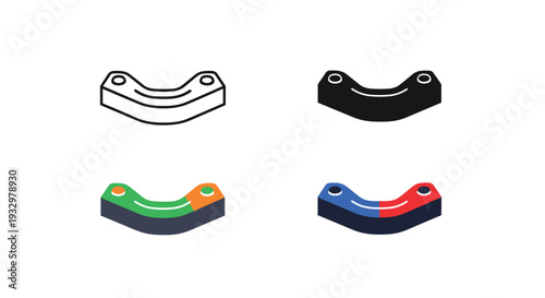 Connection Component Icon Set Business