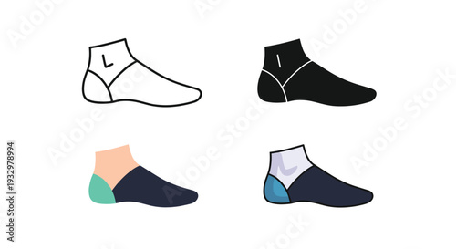 Footwear Icon Variations Commercial Graphics