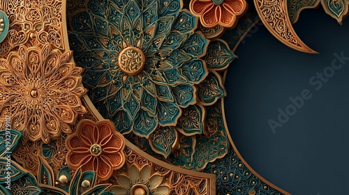 Wallpaper Mural Intricate Islamic Ornament Patterns in Clay Background Design Torontodigital.ca