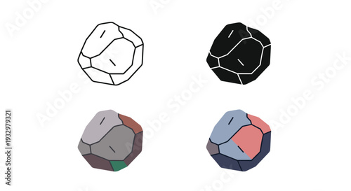 Stone Icons Geometric Shapes Resource