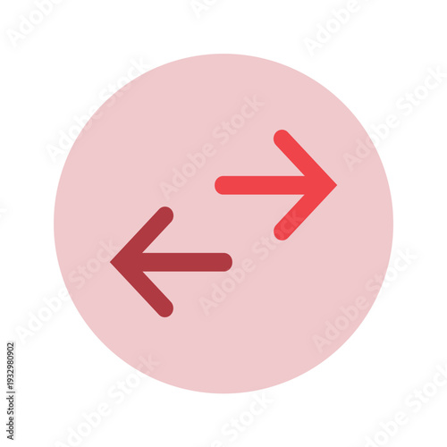 Vector of Icon Exchange Arrows Horizontal Swap_Circle Flat Icon