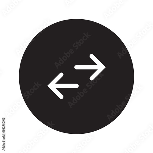 Vector of Icon Exchange Arrows Horizontal Swap_Circle Glyph con
