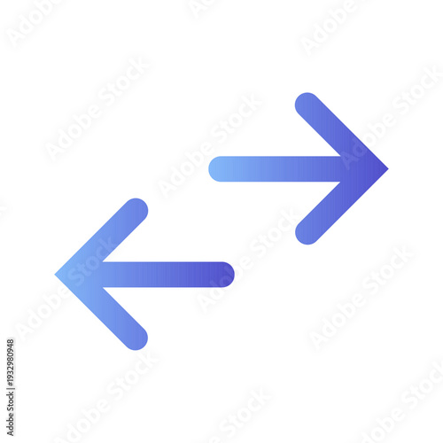 Vector of Icon Exchange Arrows Horizontal Swap_Gradient Fill Icon