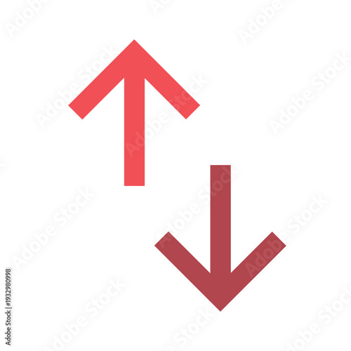 Vector of Icon Exchange Arrows Vertical Up dan Down Swap_Flat Icon