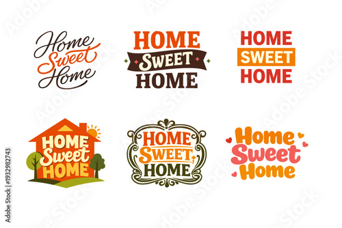 Home sweet home designs: six unique decorative lettering styles for cozy living spaces