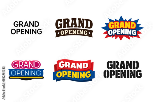 Colorful and bold grand opening sign designs