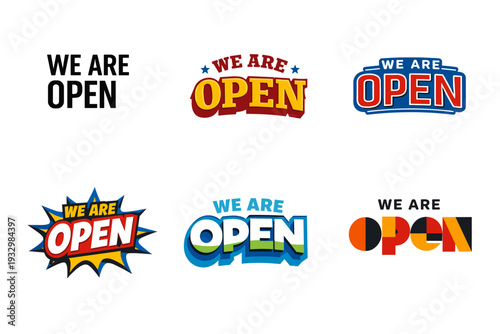 We are open sign designs in various styles and colors