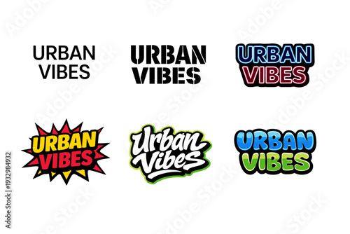 Urban vibes logo collection in various styles and designs