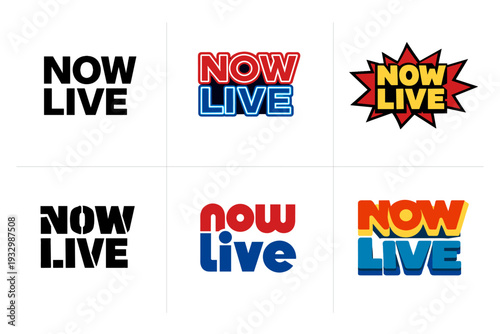 Bold now live designs in varied fonts and styles