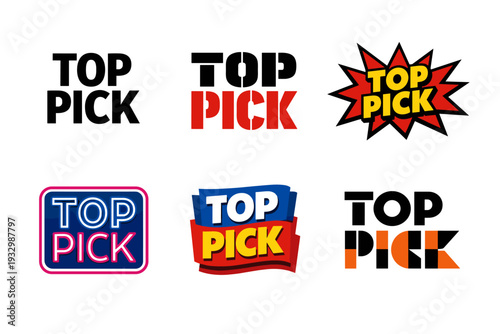 Diverse top pick logos featuring bold and dynamic designs