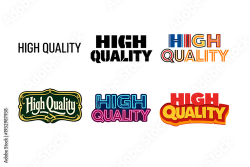 Variety of high quality text designs in different fonts and styles