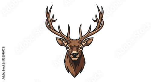 Deer logo. Deer head logo design. Deer logo illustration.
