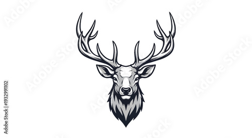 Deer logo. Deer head logo design. Deer logo illustration.