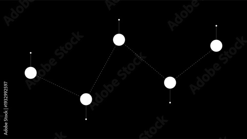 Sequential Step Diagram Infographic on Black Background.