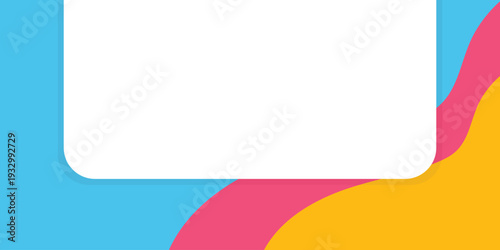 Background white rounded geometric shapes. Colorful wave shapes. Business and presentation banner template