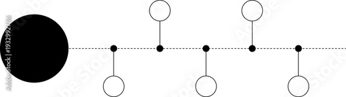 Black Linear Timeline Infographic for Project Management.