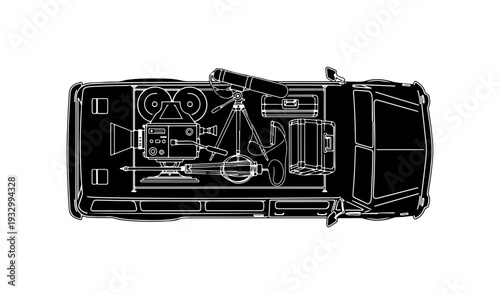 Detailed interior view of a camper van with modern amenities