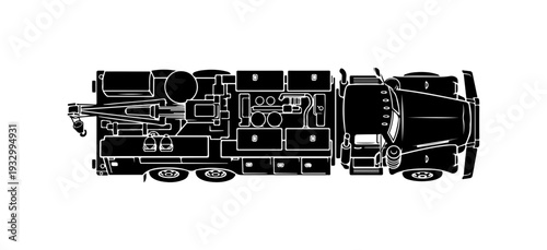 Detailed fire truck illustration for emergency response planning