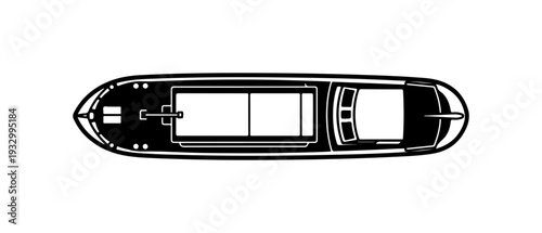 Luxury yacht deck plan with modern design elements