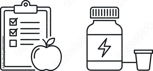 Healthy lifestyle choices combining nutrition and supplements