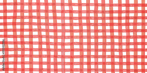 A red and white checkered pattern fills the entire frame