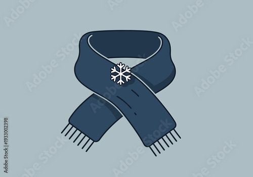 Warm Winter Scarf Accessory with Snowflake Detail for Cold Weather Fashion and Seasonal Style