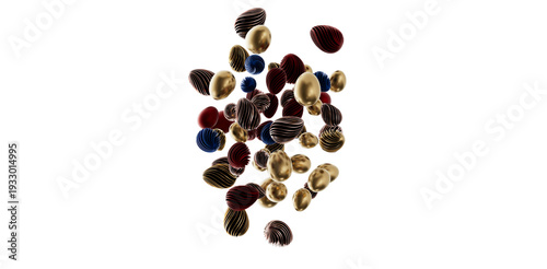 Unique 3D rendered eggs in ...