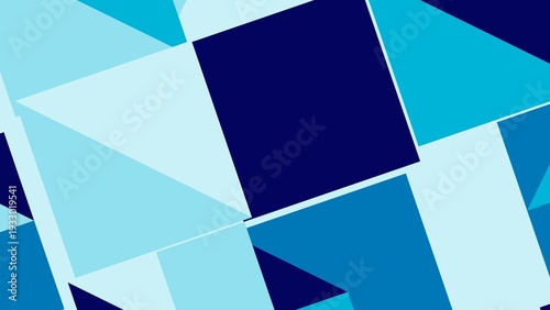 Vibrant Geometric Abstract Blue Color Blocks Pattern