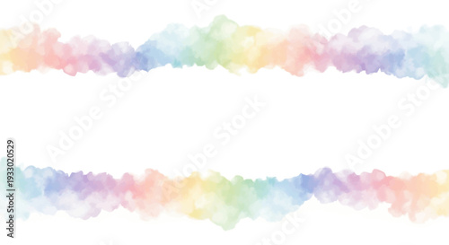 Colorful Holi Festival Day Frame with a vibrant rainbow design on a white background, featuring a blank layout for decoration or celebration