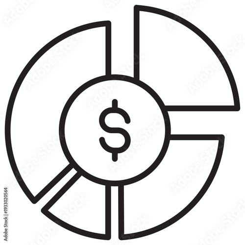 Budget Pie Outline Icon