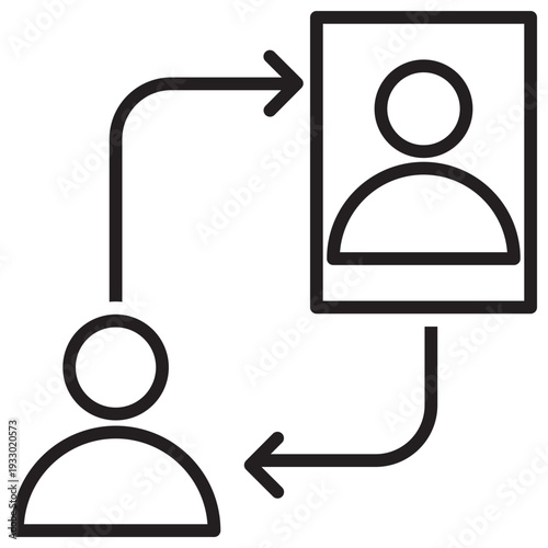 Reflection Outline Icon