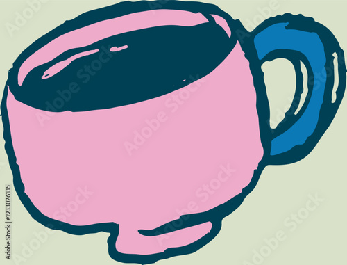 Cup of coffee hand drawn