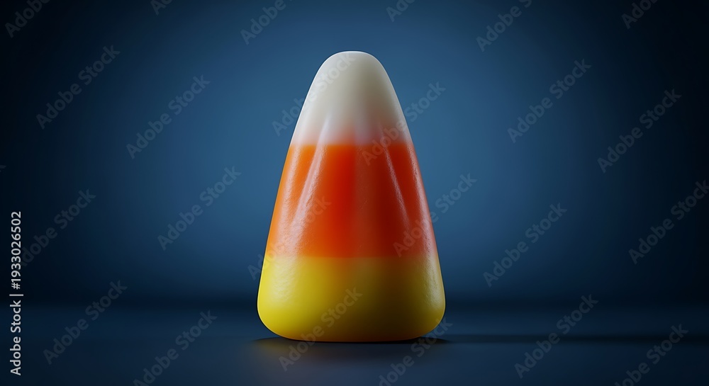 Fototapeta premium Colorful Candy Corn on Dark Background in Studio Lighting