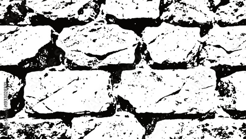 Rough stone wall texture close up of natural irregular rocks stacked