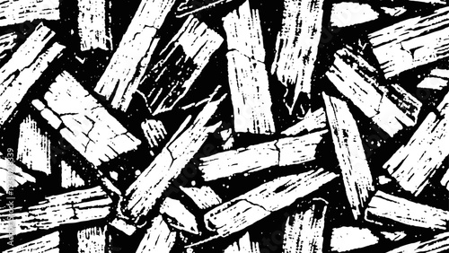 Charcoal briquettes pile texture black charcoal pieces close up background fuel for grilling and barbecue fire