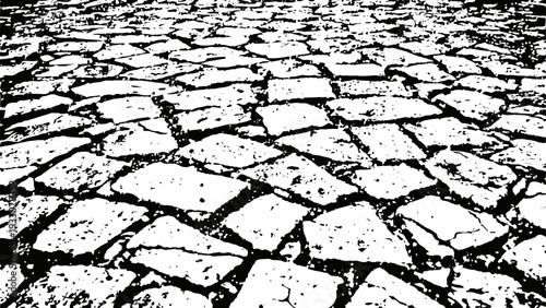 Dry cracked earth surface with irregular shaped broken texture drought effect on soil pattern background
