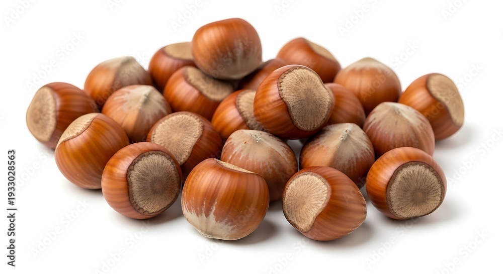 Fototapeta premium Pile of Hazelnuts - A Nutritious and Delicious Snack.