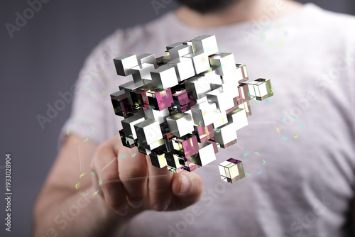 Abstract concept of digital...