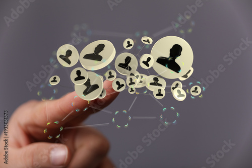Abstract network of people ...