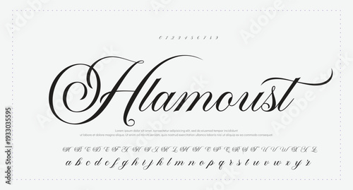 letter design with signature font style 