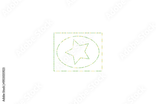 PNG Illustration Dotted star in square and circle isolated on transparent background