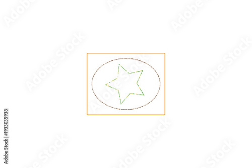 PNG Illustration Star shape in orange square isolated on transparent background