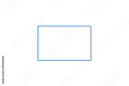 PNG Illustration A simple blue square outline isolated on transparent background
